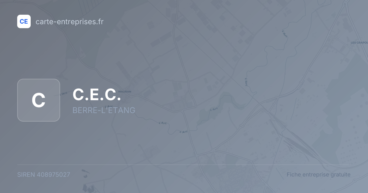 C.E.C. — 408975027 — fiche entreprise