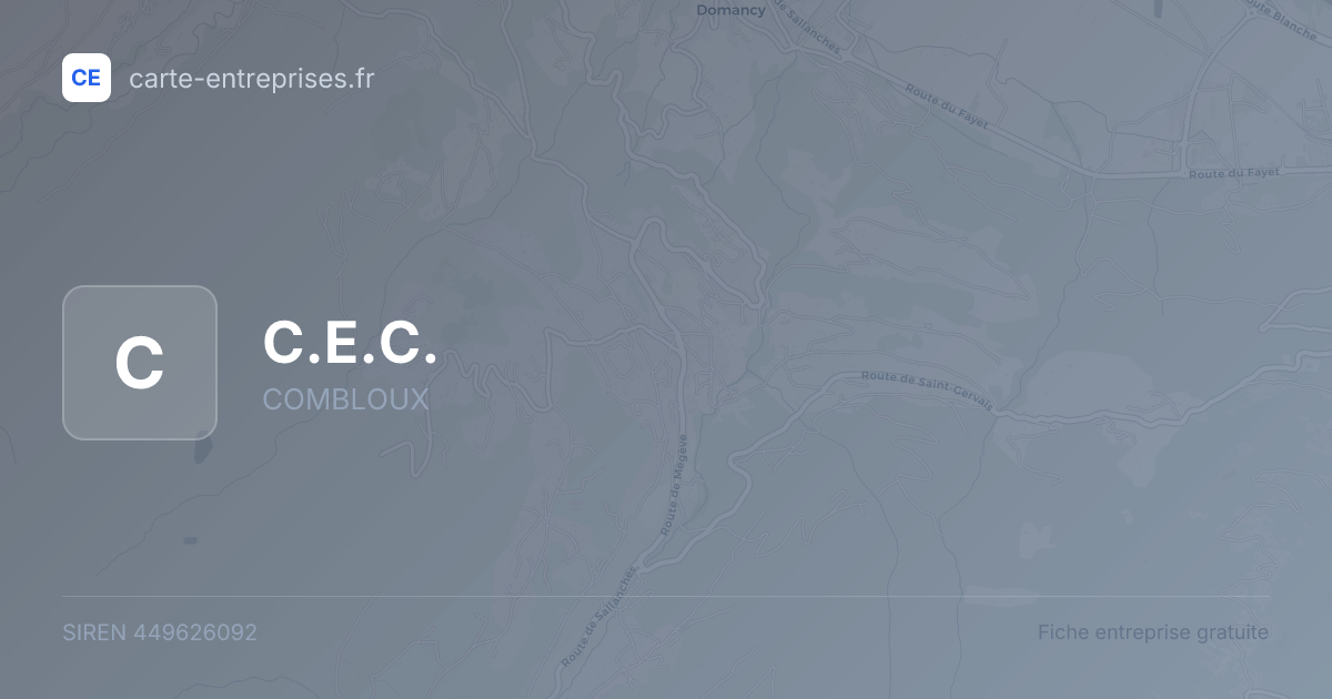 C.E.C. — 449626092 — fiche entreprise