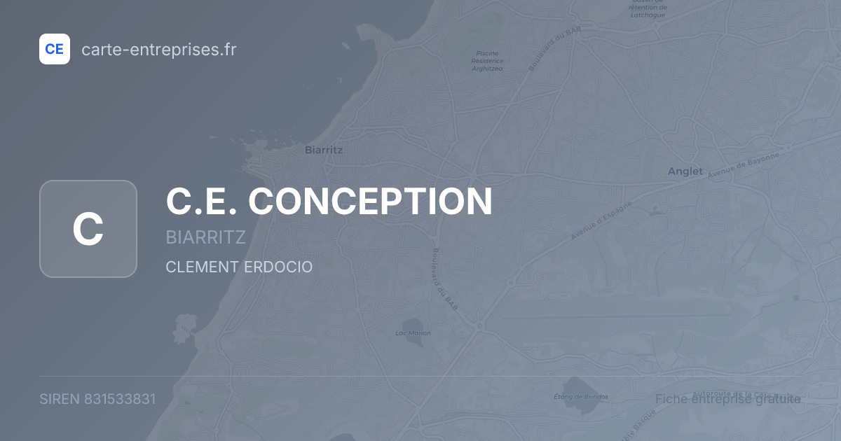 C.E. CONCEPTION — 831533831 — fiche entreprise