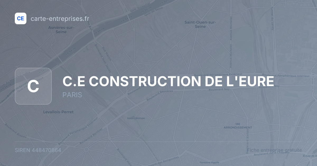 C.E CONSTRUCTION DE L'EURE — 448470864 — fiche entreprise