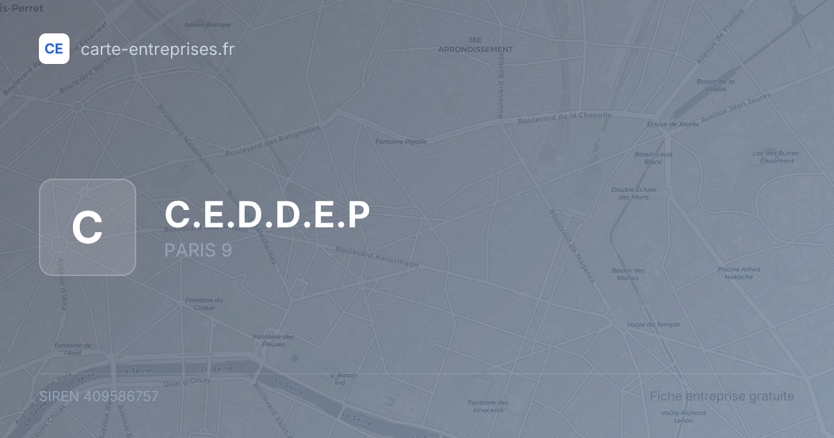 C.E.D.D.E.P — 409586757 — fiche entreprise