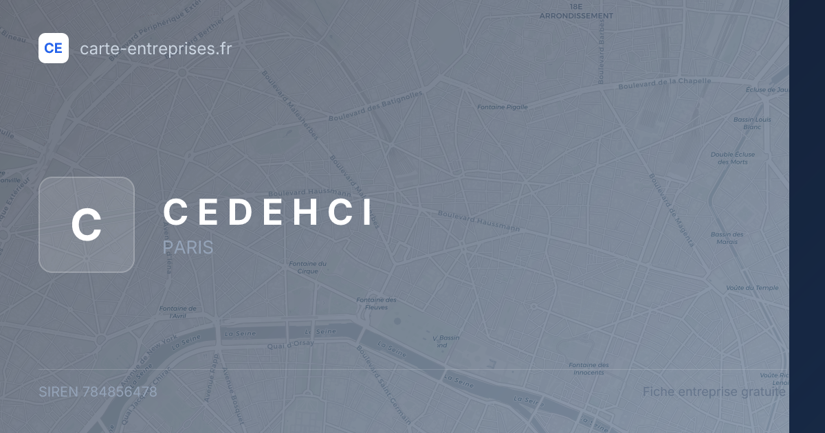 C E D E H C I — 784856478 — fiche entreprise