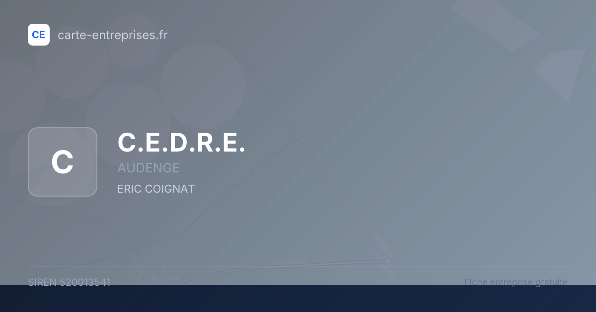 C.E.D.R.E. — 520013541 — fiche entreprise