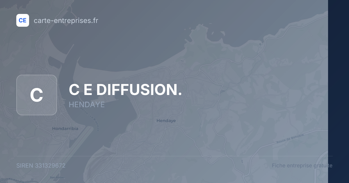 C E DIFFUSION. — 331329672 — fiche entreprise