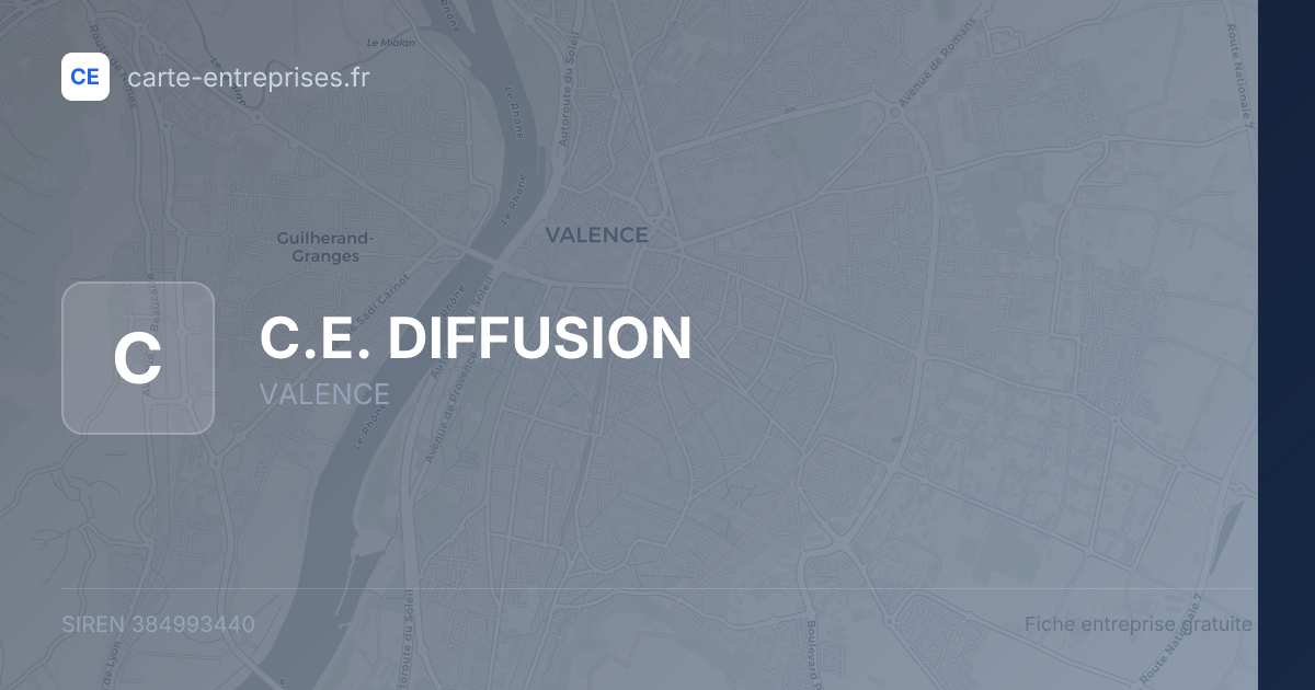 C.E. DIFFUSION — 384993440 — fiche entreprise