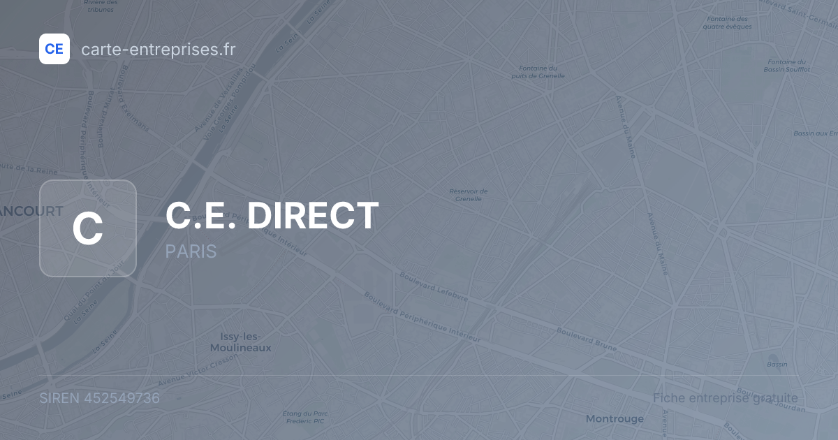 C.E. DIRECT — 452549736 — fiche entreprise