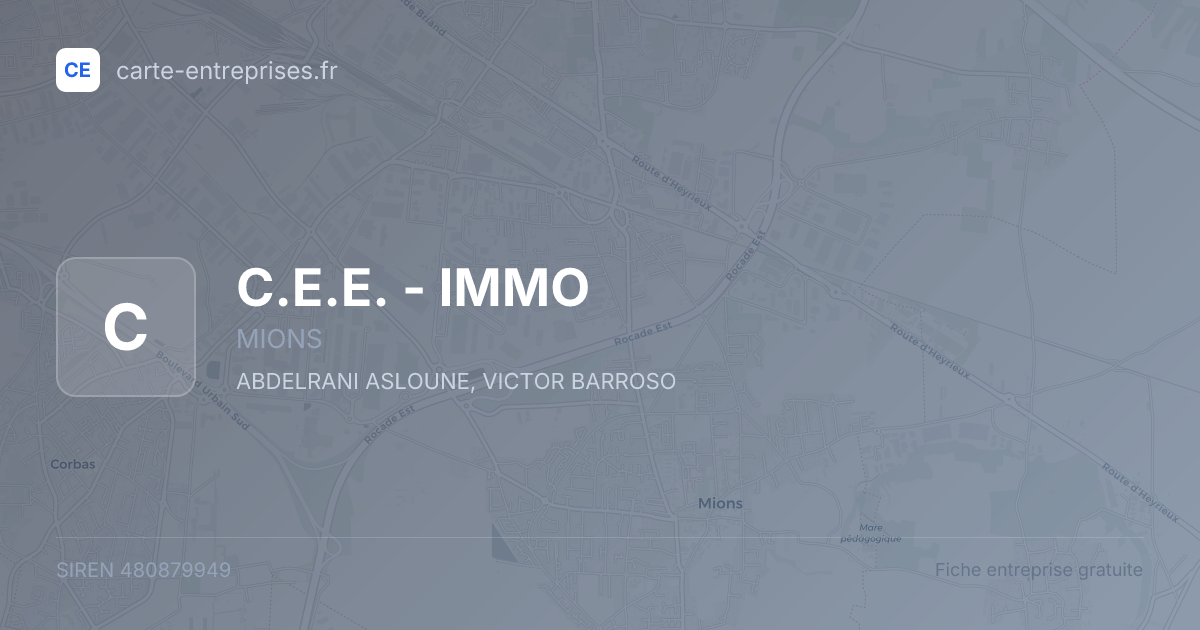 C.E.E. - IMMO — 480879949 — fiche entreprise