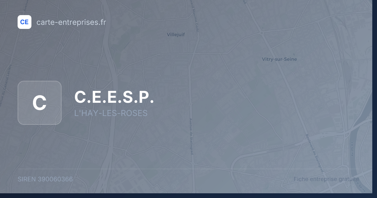 C.E.E.S.P. — 390060366 — fiche entreprise
