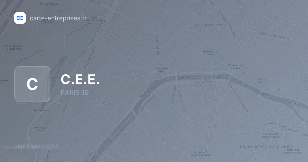 C.E.E. — 393255765 — fiche entreprise