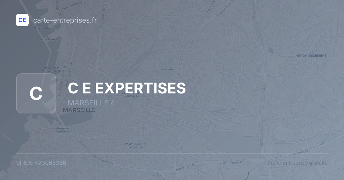 C E EXPERTISES — 423065366 — fiche entreprise