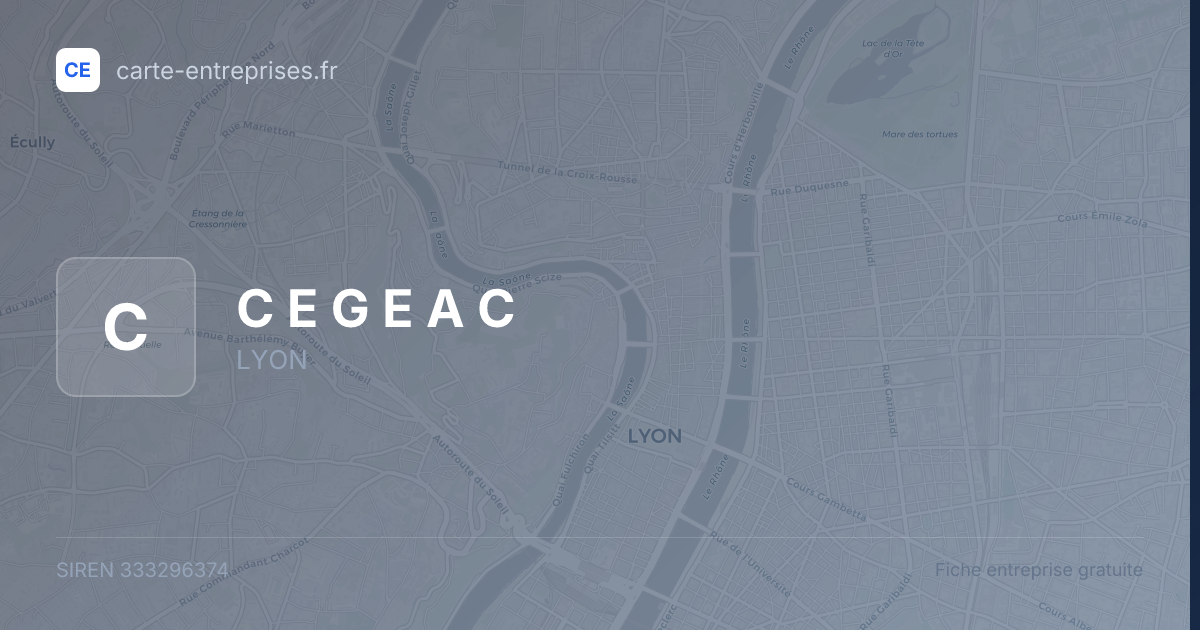 C E G E A C — 333296374 — fiche entreprise