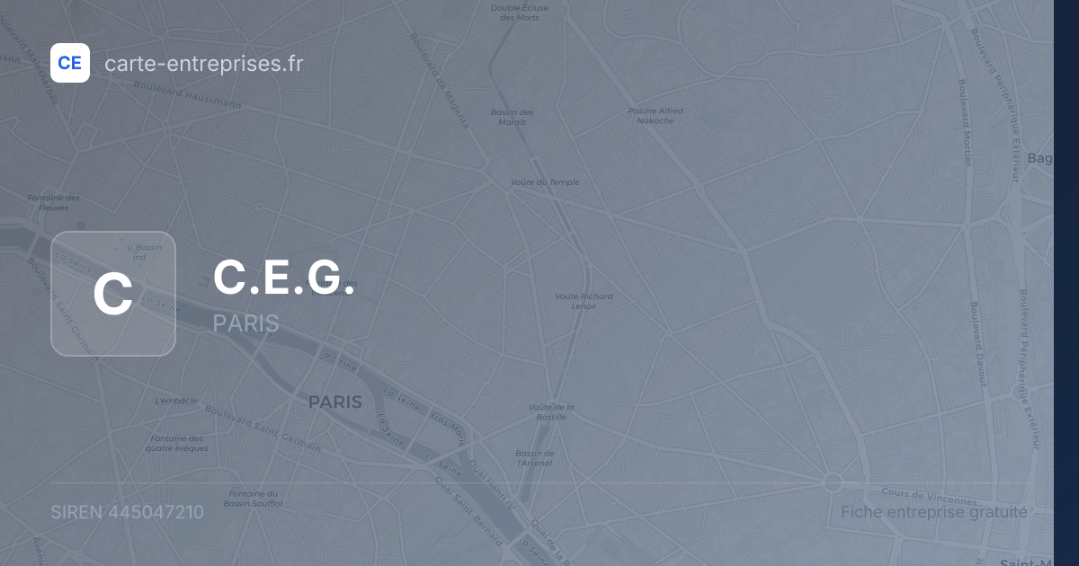 C.E.G. — 445047210 — fiche entreprise