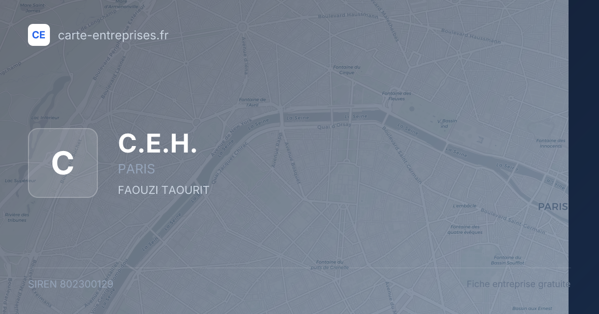 C.E.H. — 802300129 — fiche entreprise