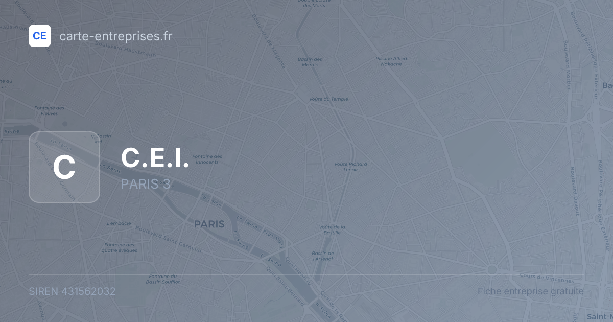 C.E.I. — 431562032 — fiche entreprise