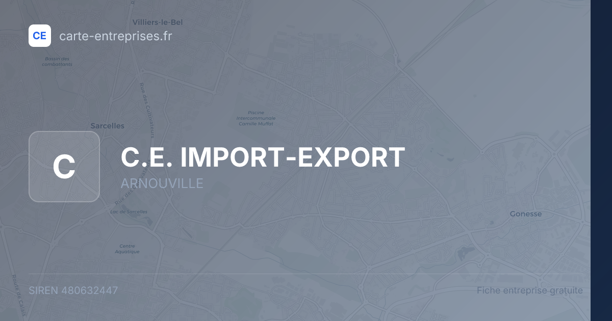 C.E. IMPORT-EXPORT — 480632447 — fiche entreprise