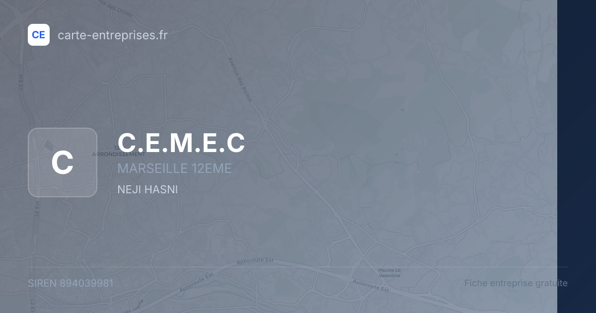 C.E.M.E.C — 894039981 — fiche entreprise