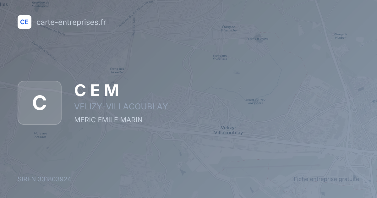 C E M — 331803924 — fiche entreprise