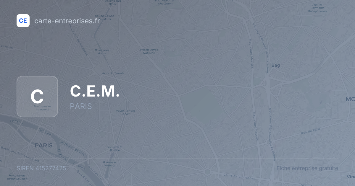C.E.M. — 415277425 — fiche entreprise