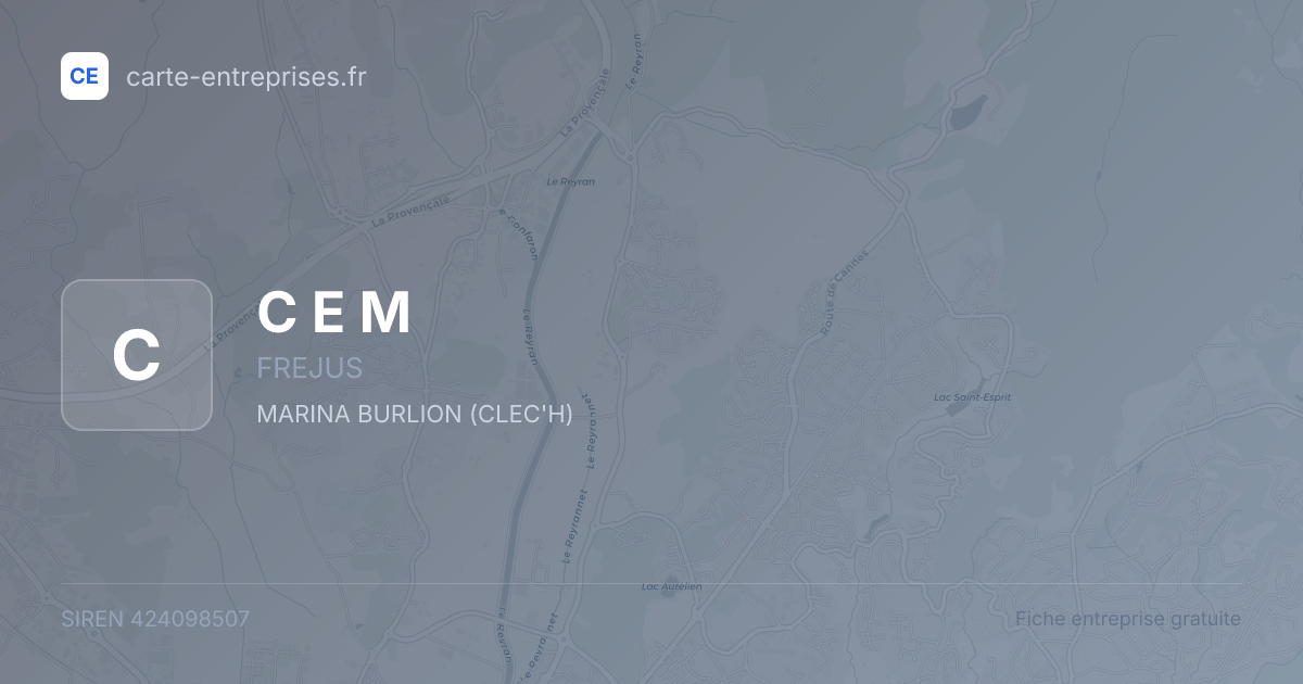 C E M — 424098507 — fiche entreprise