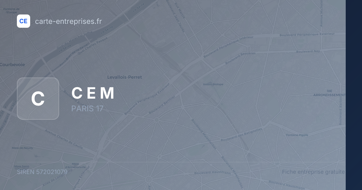 C E M — 572021079 — fiche entreprise