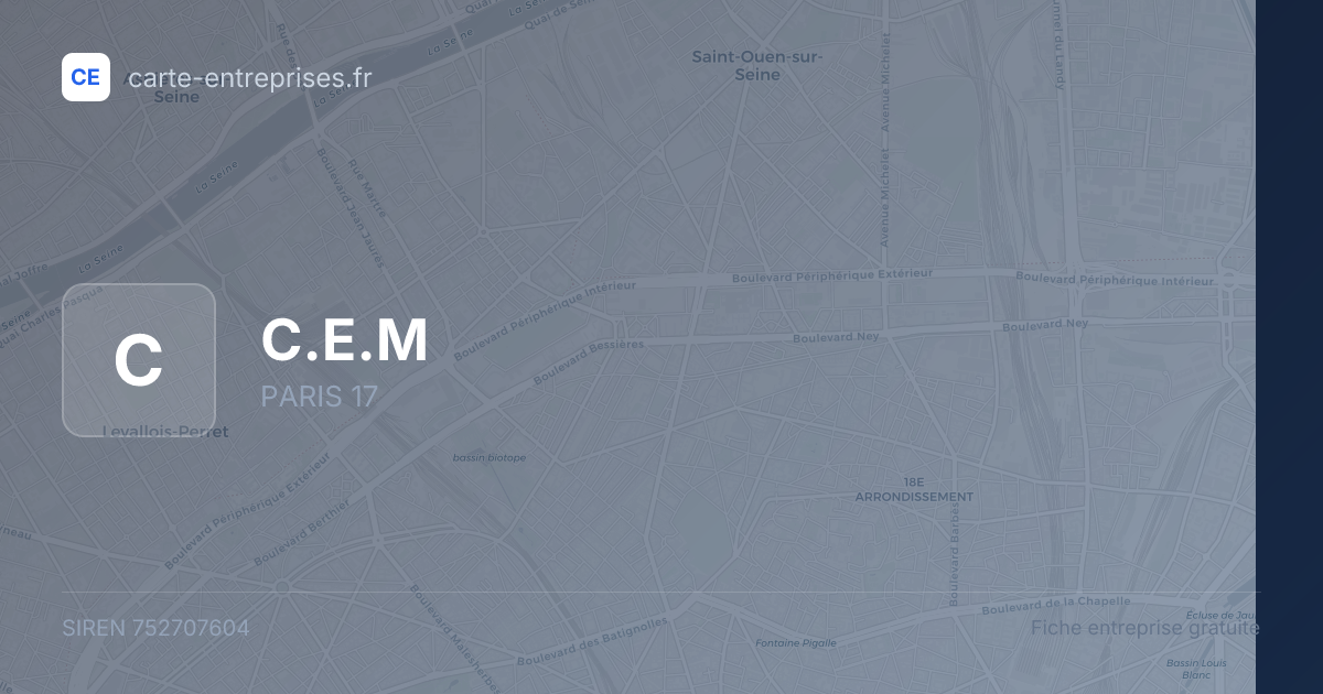 C.E.M — 752707604 — fiche entreprise