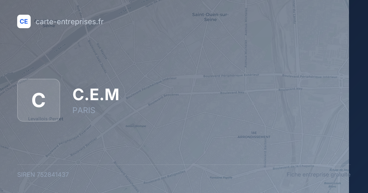 C.E.M — 752841437 — fiche entreprise