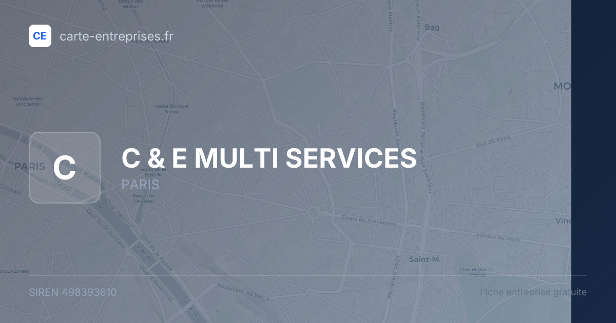 C & E MULTI SERVICES — 498393610 — fiche entreprise