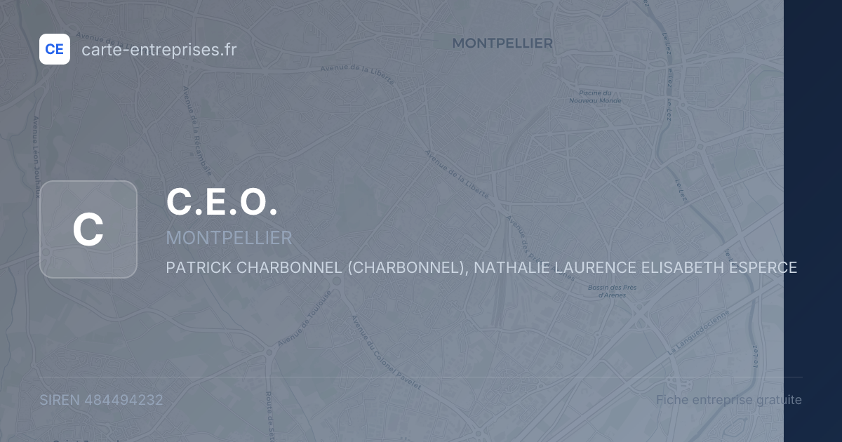 C.E.O. — 484494232 — fiche entreprise