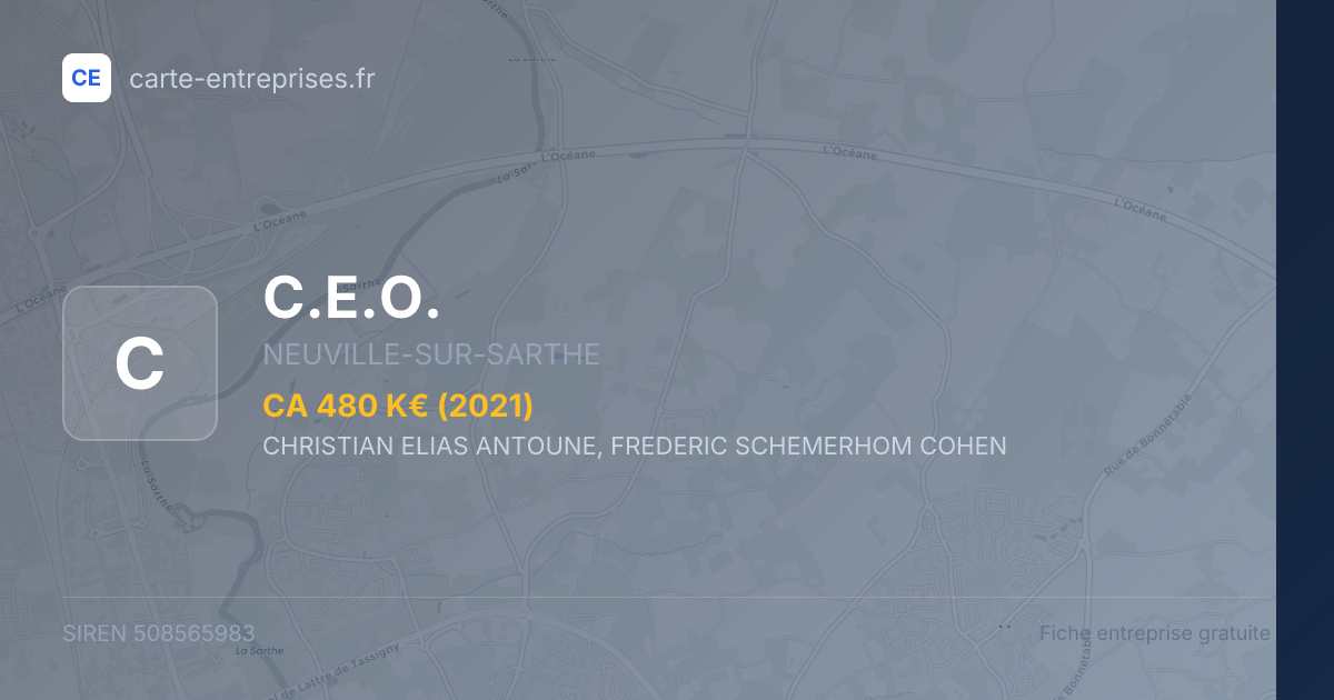 C.E.O. — 508565983 — fiche entreprise