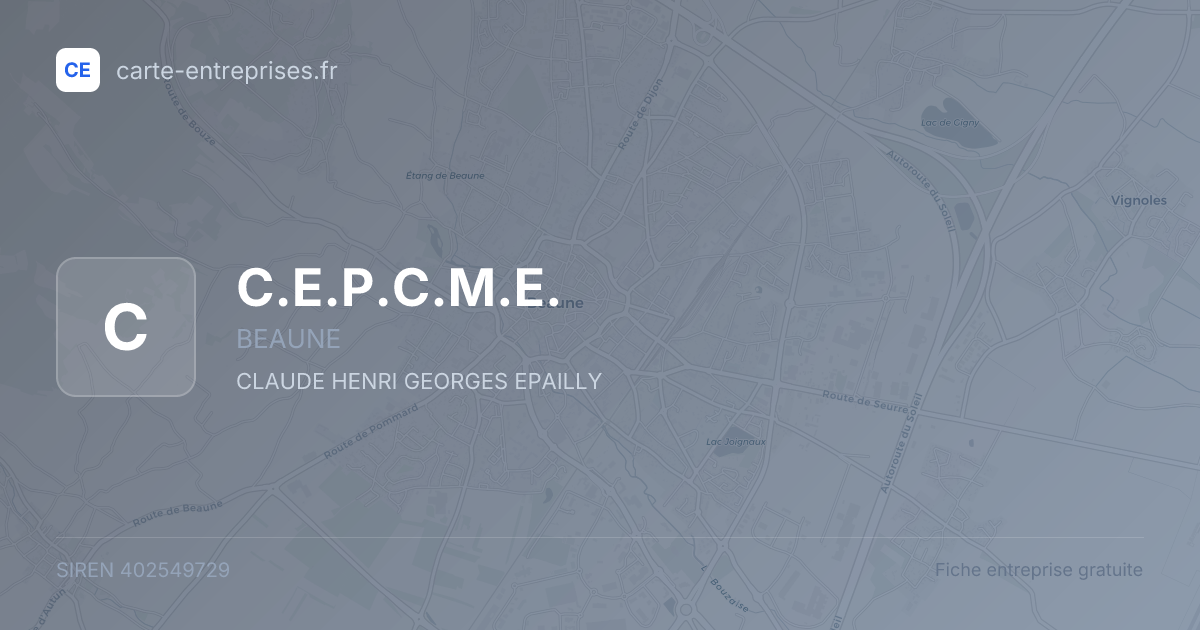 C.E.P.C.M.E. — 402549729 — fiche entreprise