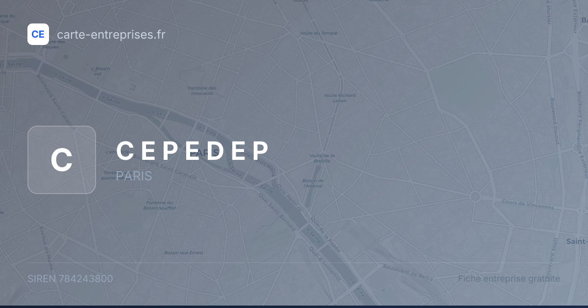 C E P E D E P — 784243800 — fiche entreprise