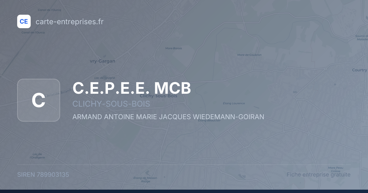 C.E.P.E.E. MCB — 789903135 — fiche entreprise