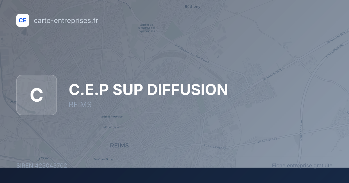 C.E.P SUP DIFFUSION — 423043702 — fiche entreprise