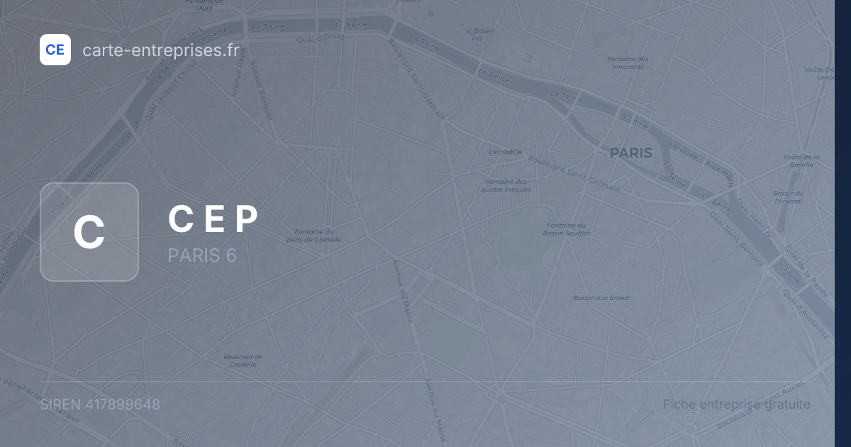 C E P — 417899648 — fiche entreprise