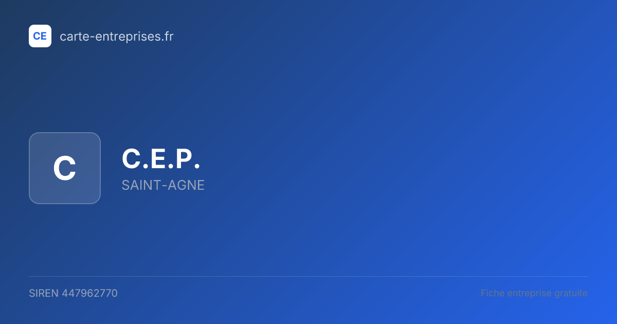 C.E.P. — 447962770 — fiche entreprise