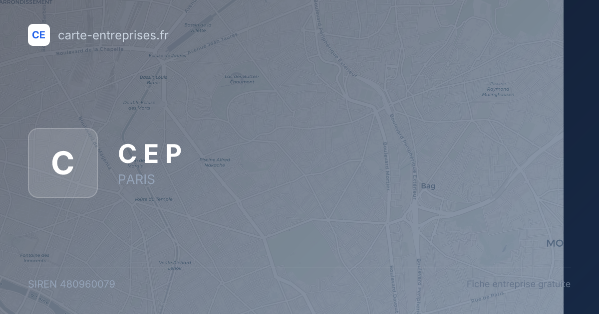 C E P — 480960079 — fiche entreprise