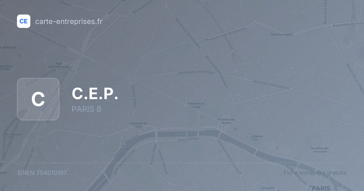 C.E.P. — 754010197 — fiche entreprise