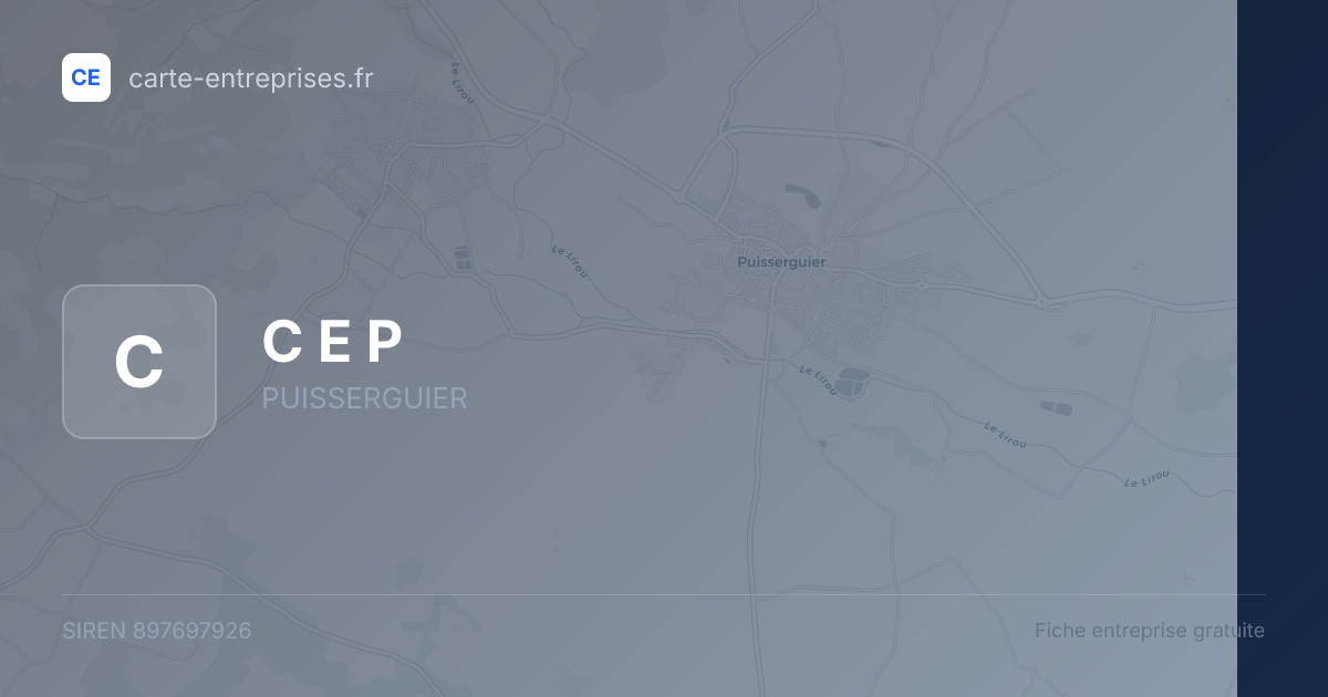 C E P — 897697926 — fiche entreprise