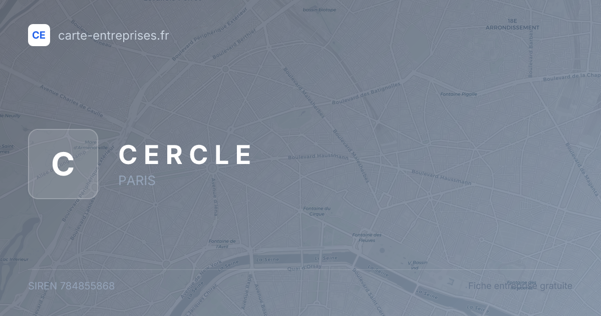 C E R C L E — 784855868 — fiche entreprise