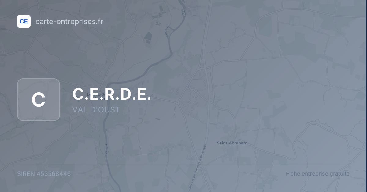 C.E.R.D.E. — 453568446 — fiche entreprise