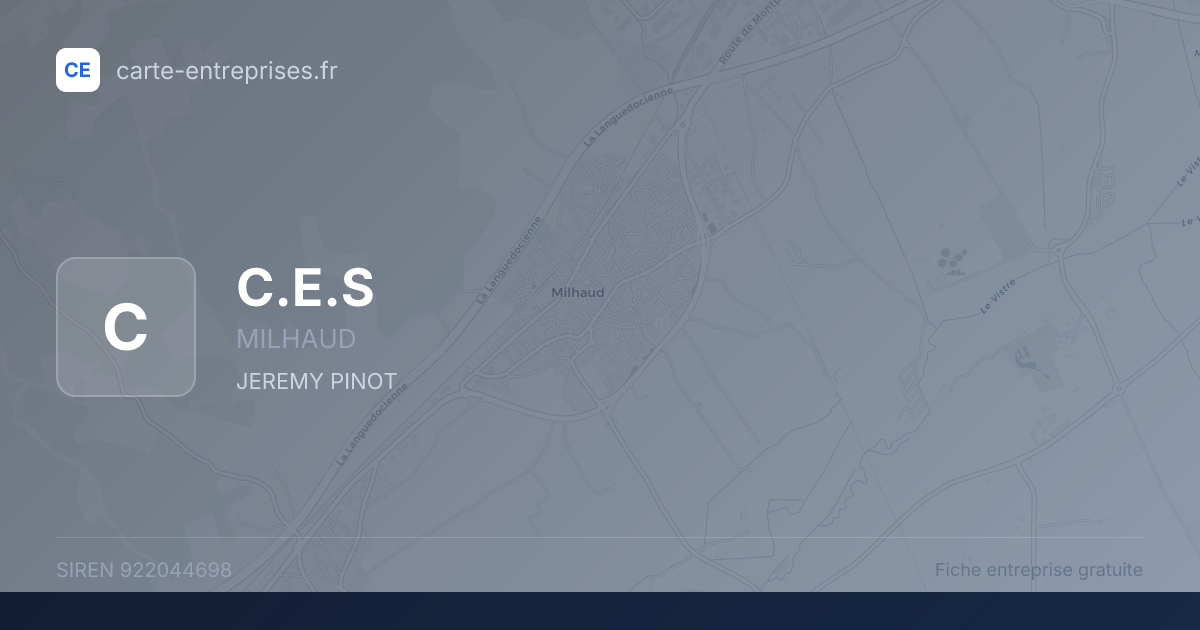 C.E.S — 922044698 — fiche entreprise