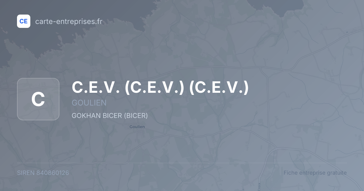 C.E.V. (C.E.V.) (C.E.V.) — 840860126 — fiche entreprise