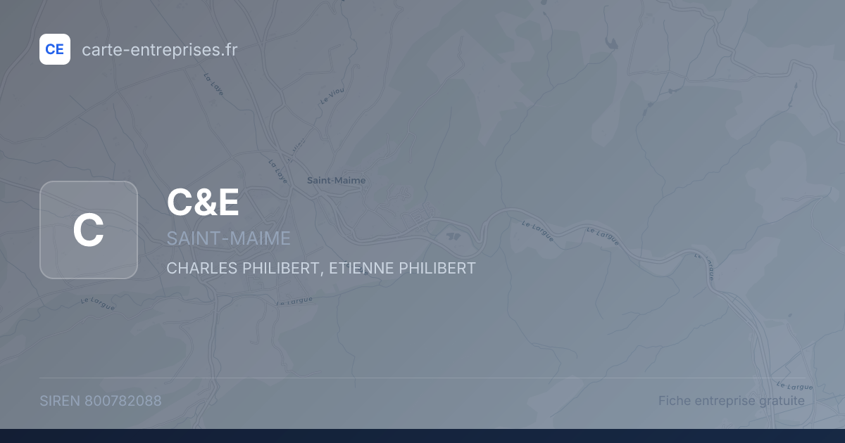 C&E — 800782088 — fiche entreprise