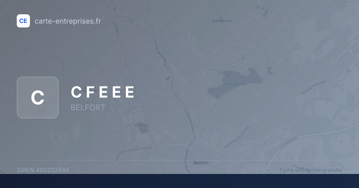 C F E E E — 400207494 — fiche entreprise