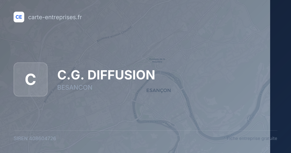C.G. DIFFUSION — 408604726 — fiche entreprise