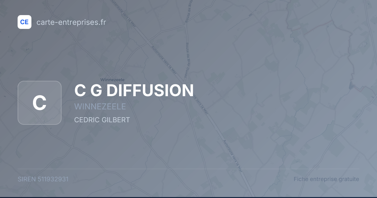 C G DIFFUSION — 511932931 — fiche entreprise