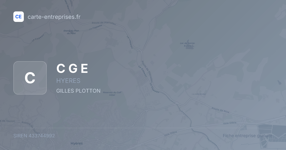 C G E — 433744992 — fiche entreprise