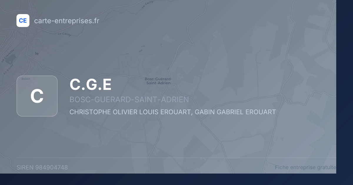 C.G.E — 984904748 — fiche entreprise
