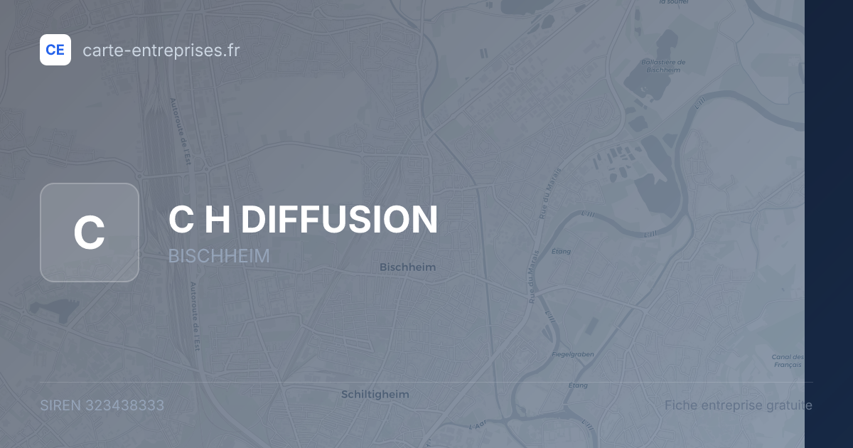 C H DIFFUSION — 323438333 — fiche entreprise
