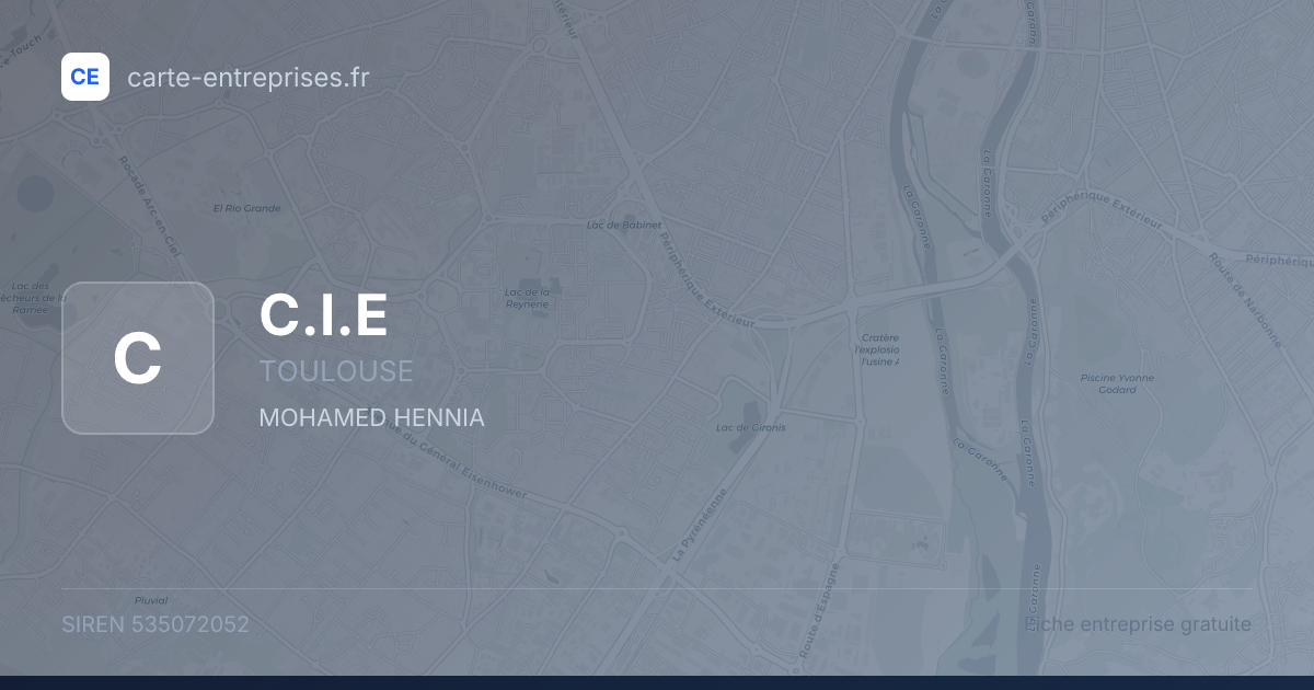 C.I.E — 535072052 — fiche entreprise